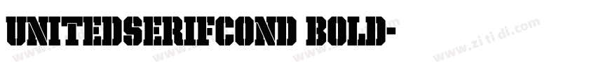 UnitedSerifCond Bold字体转换